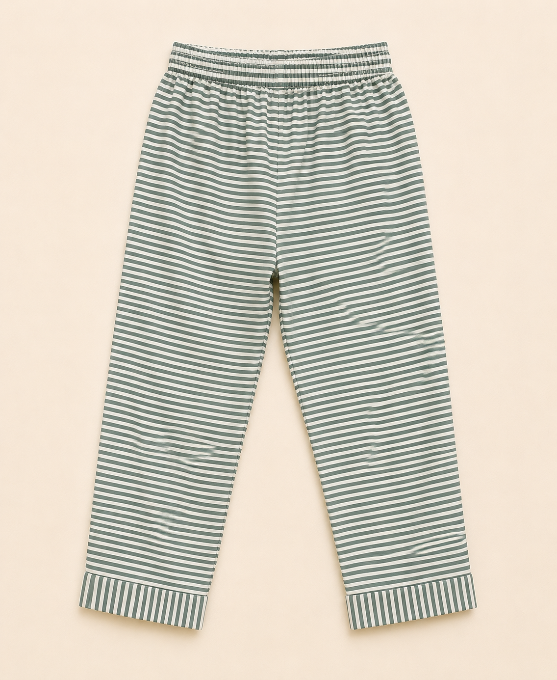 Boys Sage Green & White Stripe Pyjama Set