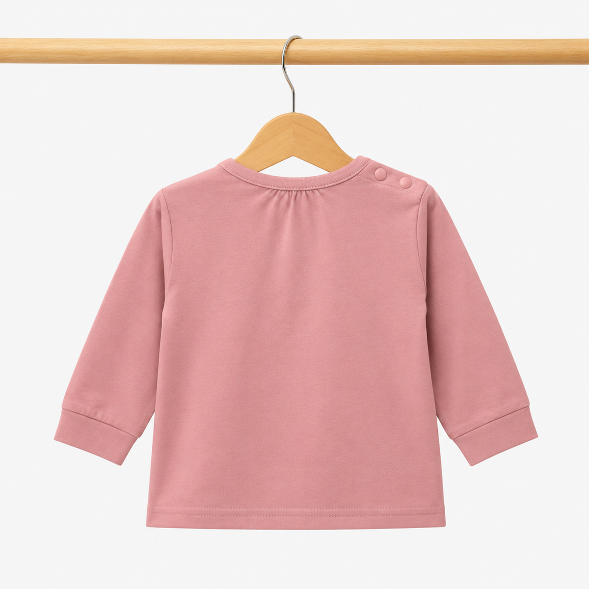 Baby Girls Dusty Pink "i09 Baseball Patter" 3D Pom-Pom Bear Long Sleeve Top & Yellow Drawstring Pants Set