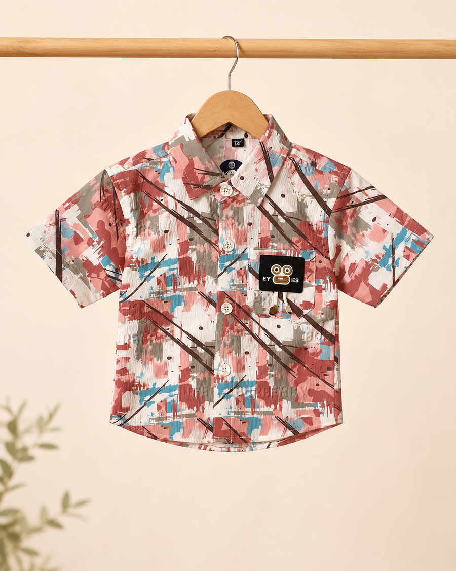 Boys’ Pink & Teal Abstract Co-ord Set