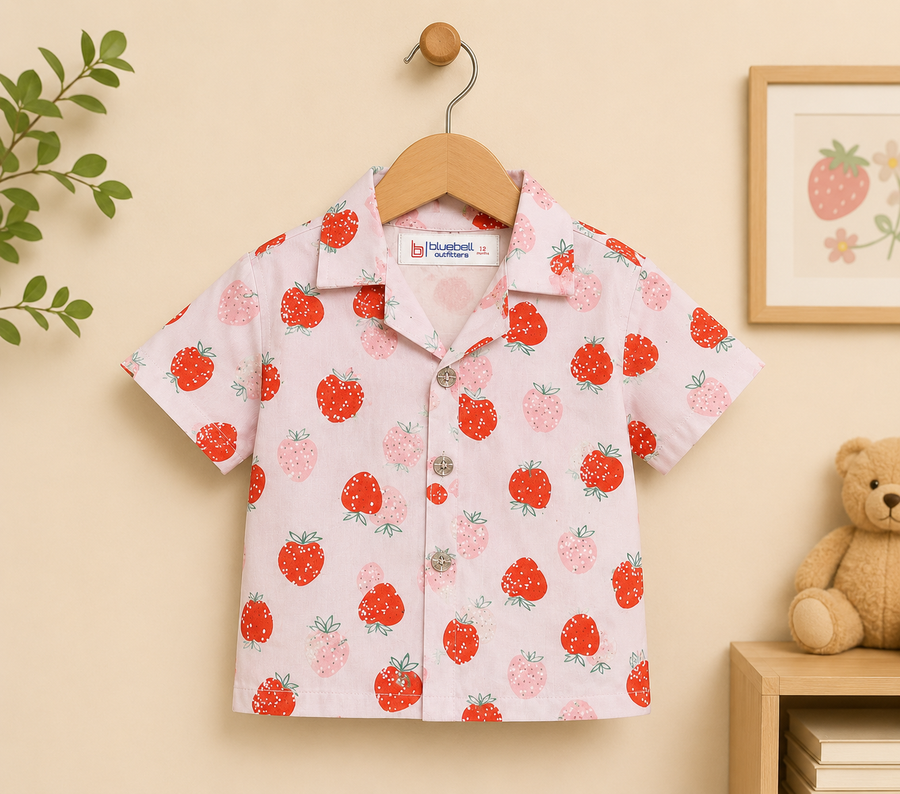 Girls’ Pink Strawberry Co-ord Set