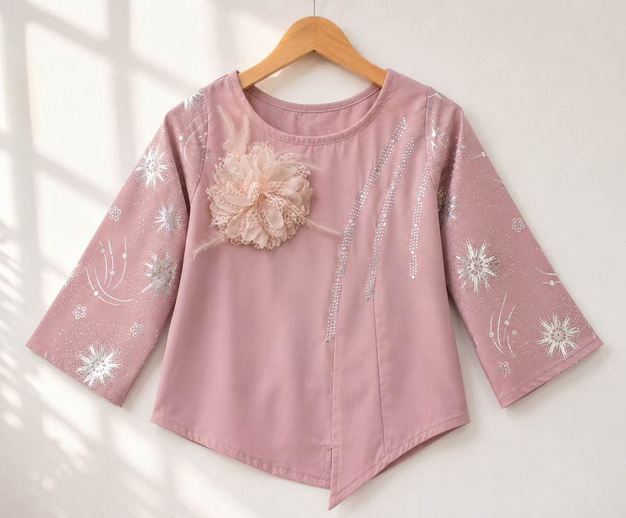 Girls’ Dusty Pink Celestial Top