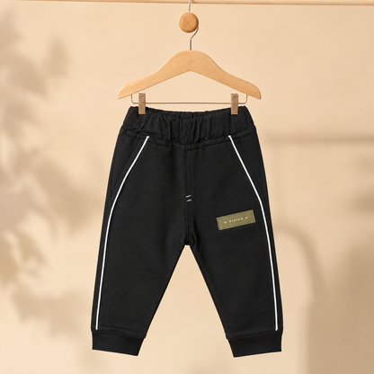 Boys Lime Green Gothic Print Top & Black Vision Jogger Pants Set