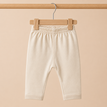Baby Cream "Hamburg" Burger Dog Snap Button Top & Pants Set