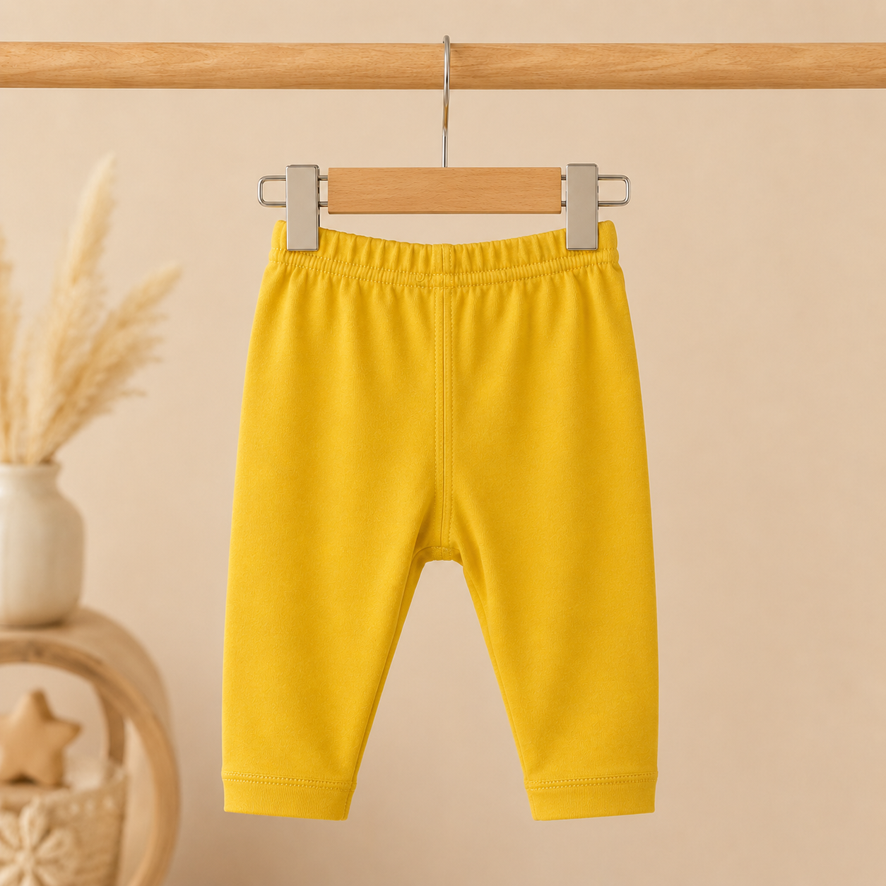 Baby Yellow "I Am a Cool Captain" Bear Star Snap Button Top & Pants Set