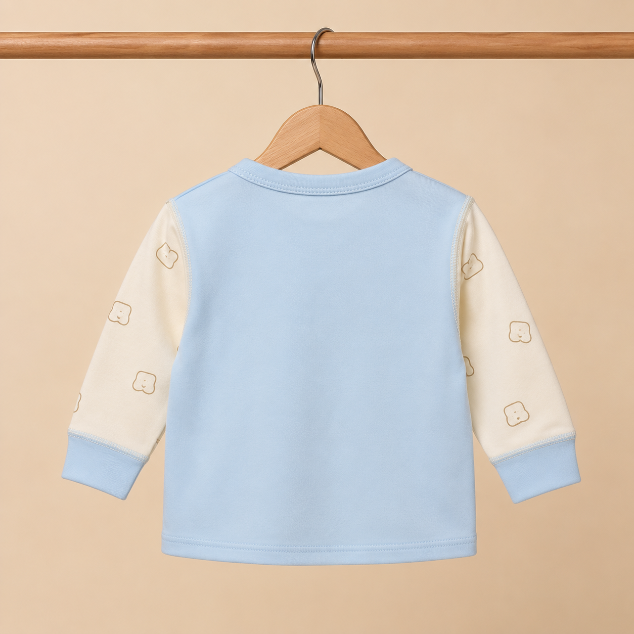 Baby Sky Blue "Hamburg" Burger Dog Snap Button Top & Pants Set