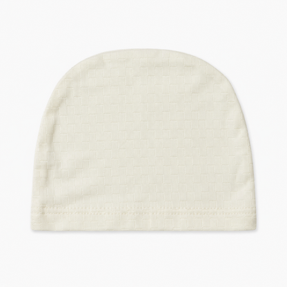 Baby Cream "Winner" Bear Quilted Texture Button-Front Top, Pants, Bandana Bib & Beanie Hat 4-Piece Set
