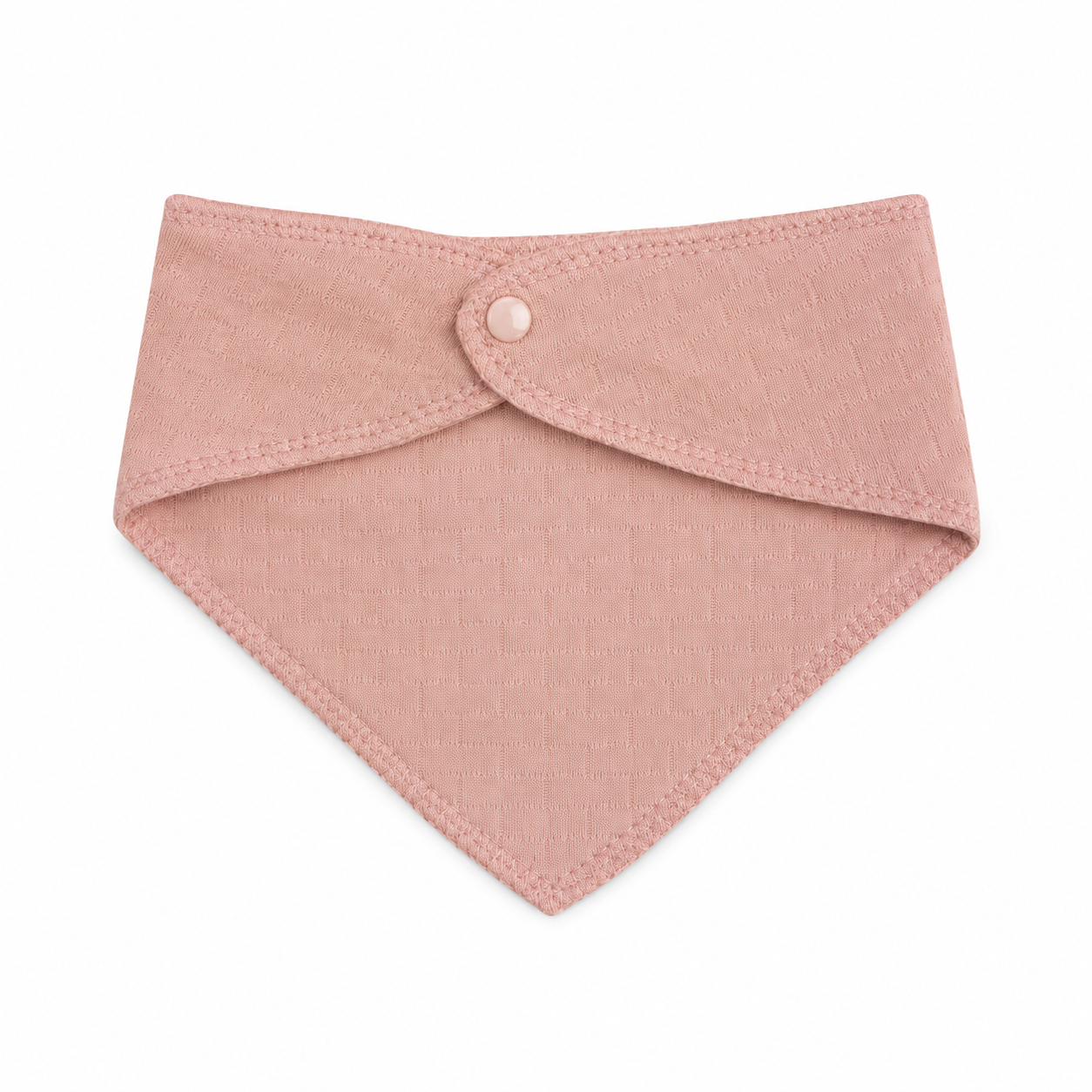 Baby Dusty Pink "Winner" Bear Quilted Texture Button-Front Top, Pants, Bib & Beanie Hat 4-Piece Set