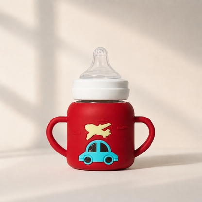 Baby Sippy Cup – Silicone Sleeve with Dual Cap Options