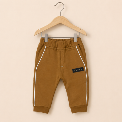 Boys Olive Green Graphic Long Sleeve Tee with Jogger Pants Set